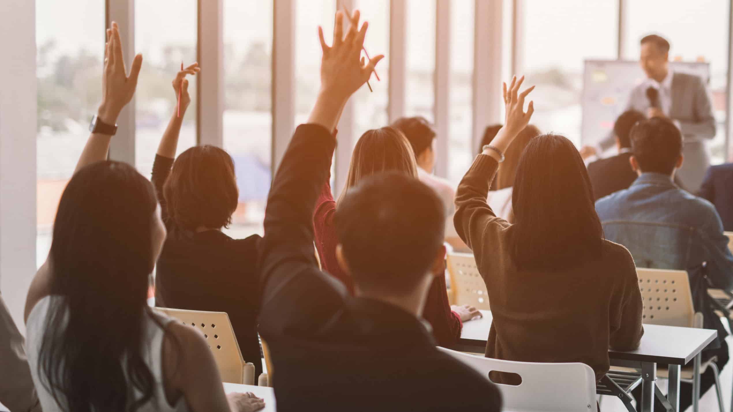 Sample Class 1 raised hands